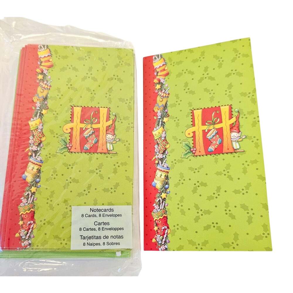 Mary Engelbreit Studio 18 Christmas "H" Greeting Card Lot 8 Cards Envelopes 2011